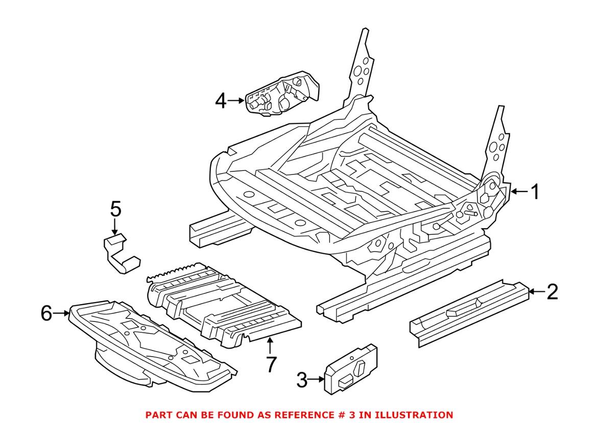 BMW Power Seat Switch 61319248086